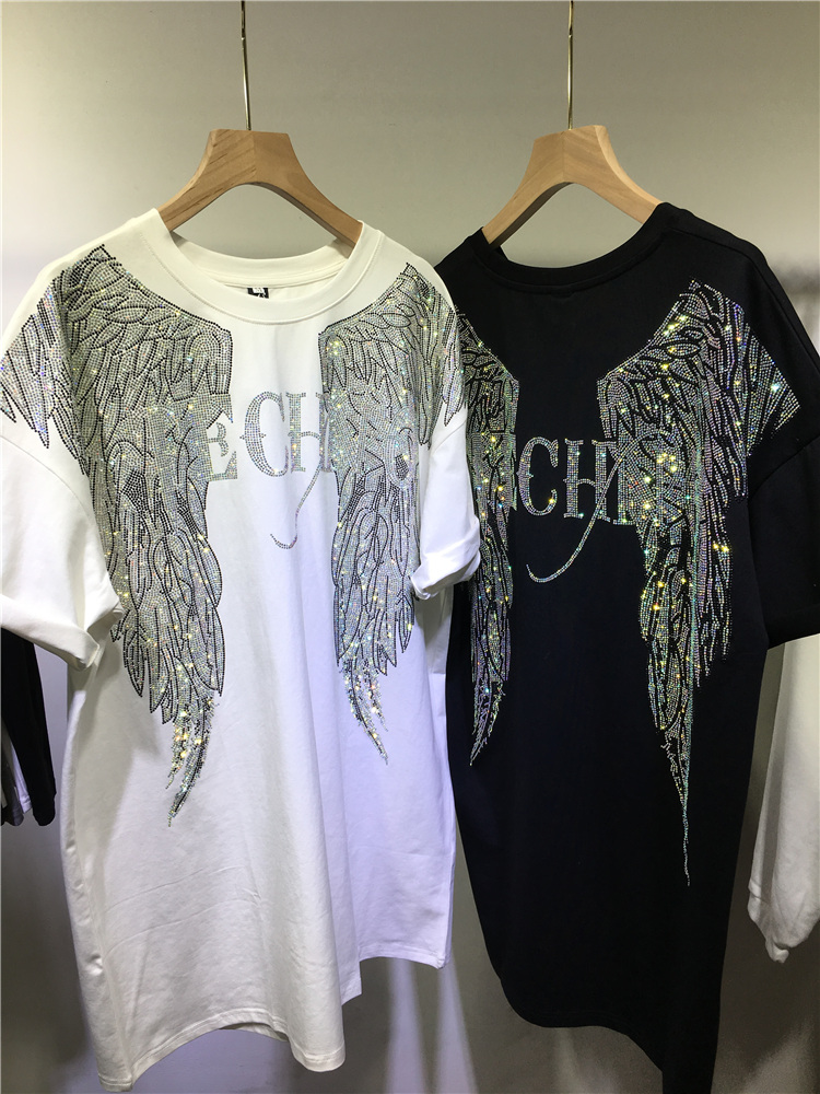 L-4XL Oversize Rhinestone Ange - Streetwear Clothing Brands recensie en prijs