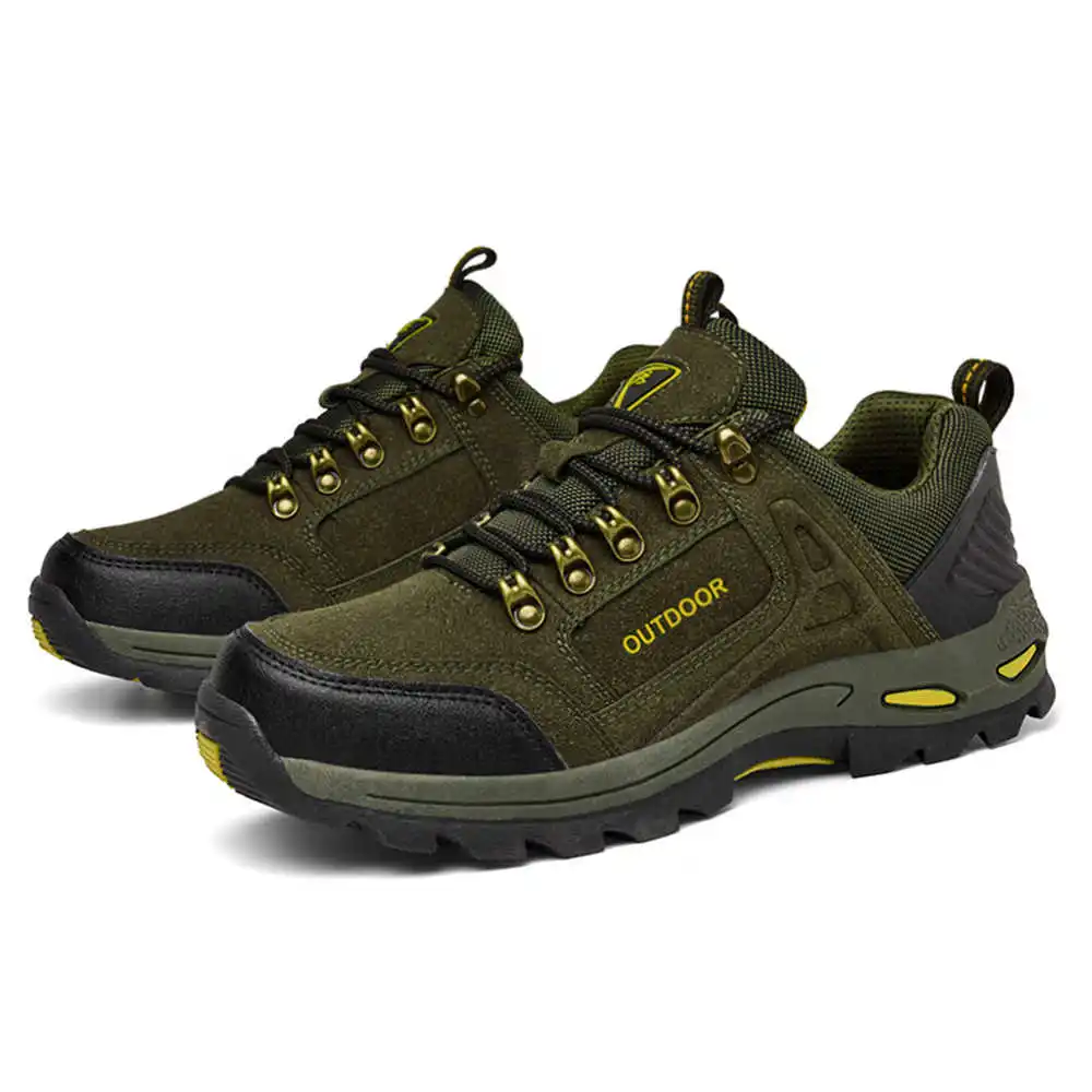 Non-slip Lace Up Hiking Tennis - Yellow Streetwear Brand recensie en prijs