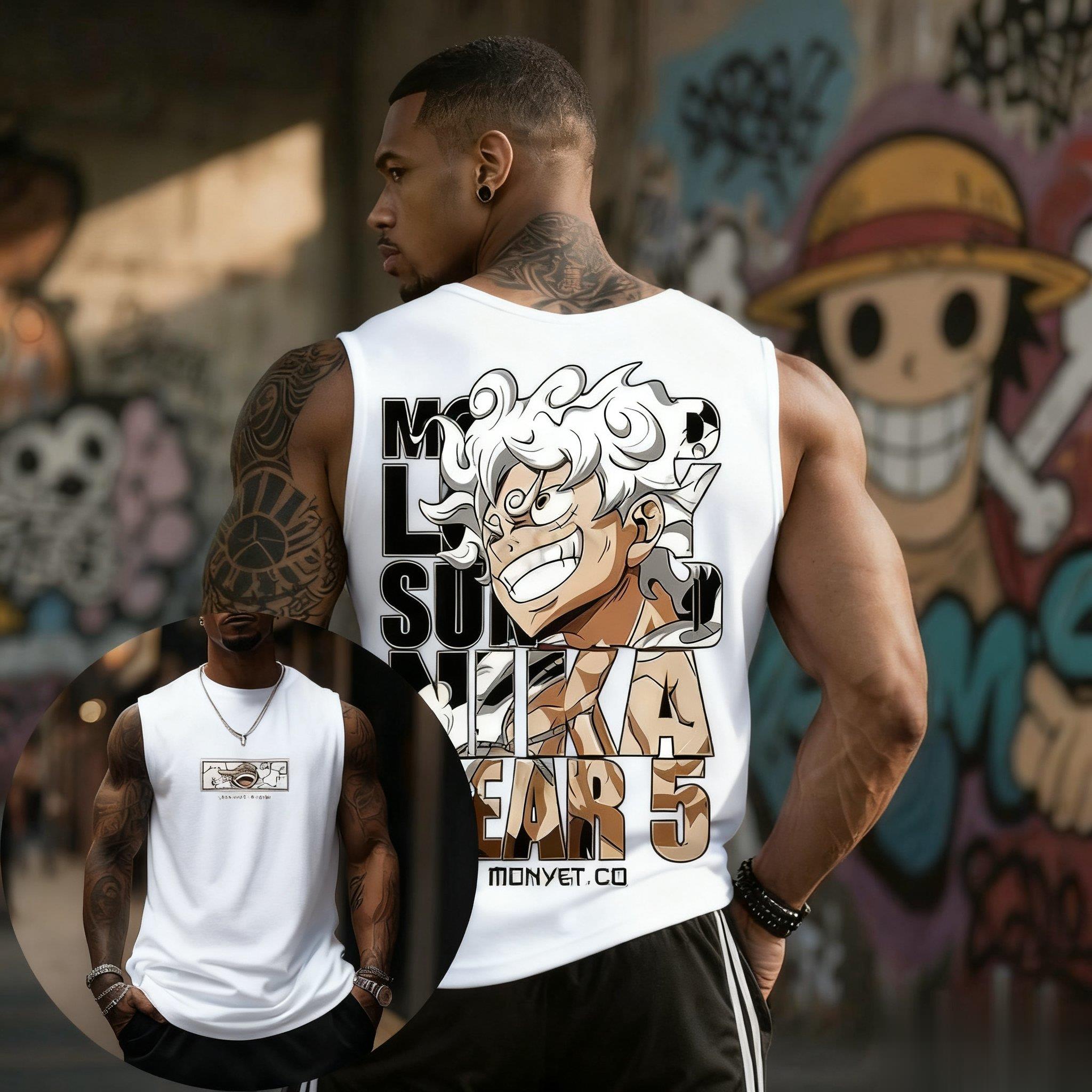 One Piece Luffy Gear 5 Tank To - Streetwear Brand Japan recensie en prijs