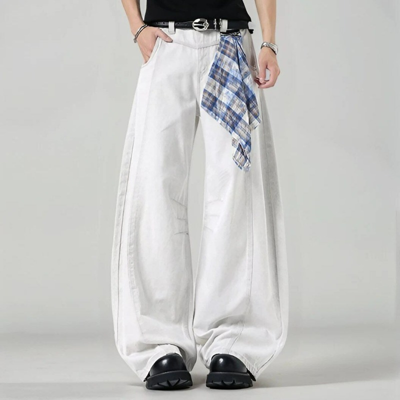 Men's Loose Wide Leg Plaid Pan - Streetwear Brand For Men recensie en prijs
