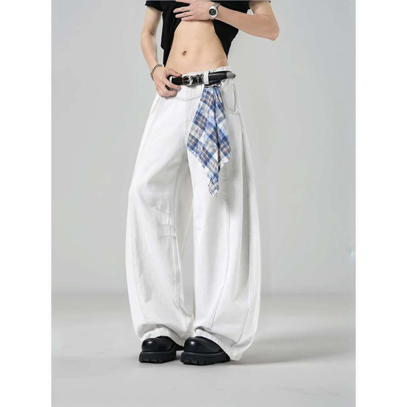Men's Loose Wide Leg Plaid Pan - Streetwear Brand For Men recensie en prijs