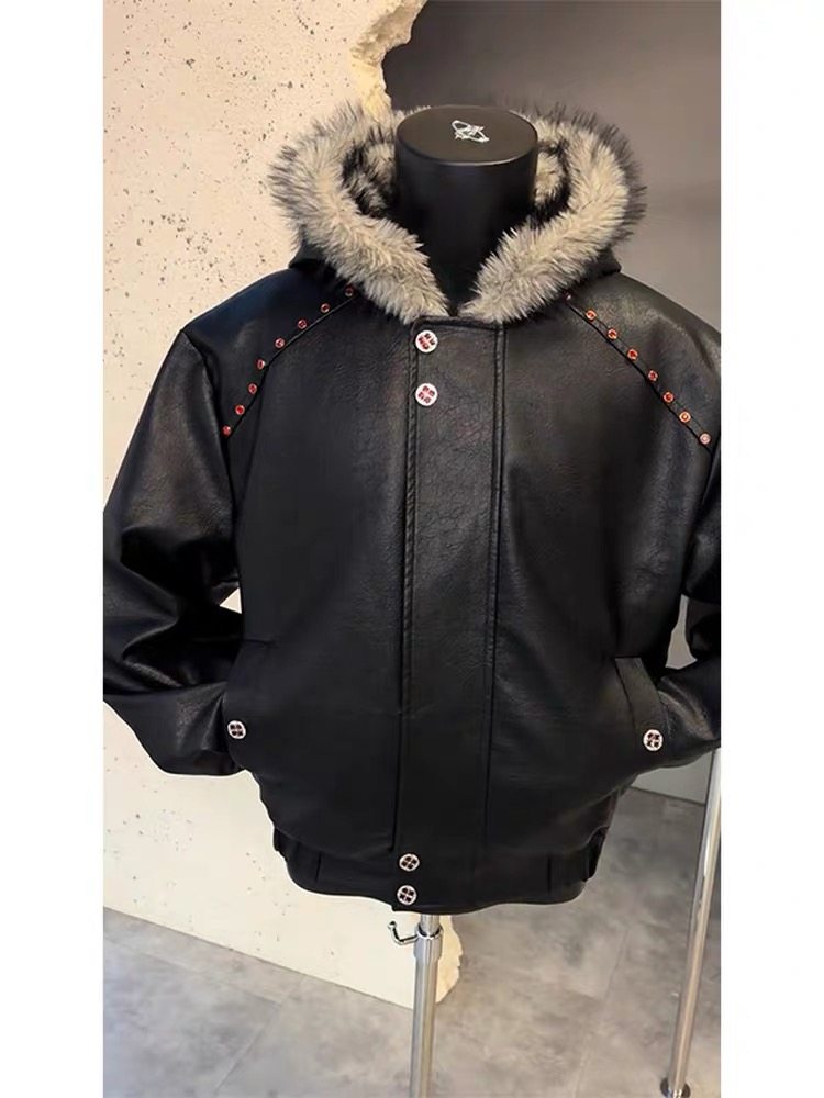 Fur Collar Natural With Botton - Urban Streetwear Brand recensie en prijs