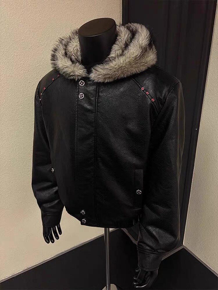 Fur Collar Natural With Botton - Urban Streetwear Brand recensie en prijs