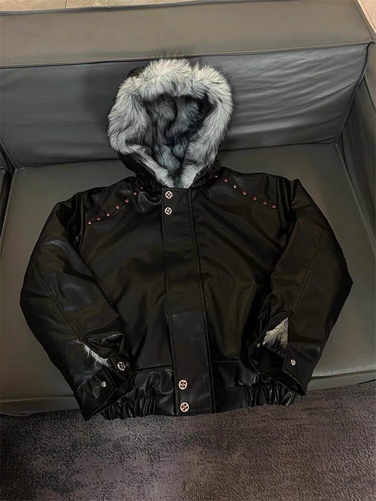 Fur Collar Natural With Botton - Urban Streetwear Brand recensie en prijs