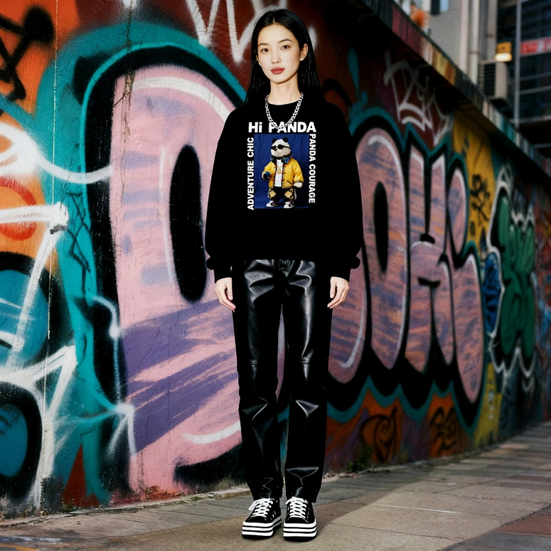 Ladies Black round Neck Hoodie - Streetwear Brand Of The Year recensie en prijs