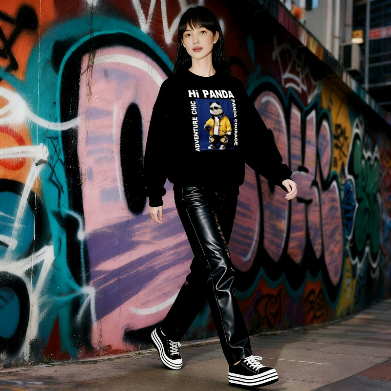 Ladies Black round Neck Hoodie - Streetwear Brand Of The Year recensie en prijs